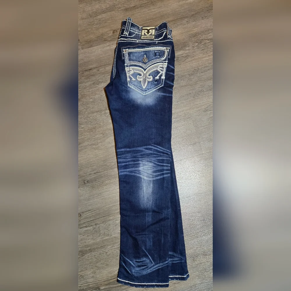 Rock Revival Slim Straight Mens Jeans Size 34 - Picture 3 of 16